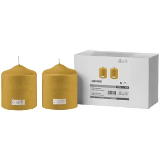 Fink Stumpenkerze CANDLE (Set, 1-tlg) goldfarben Ø 8 cm x 10 cm