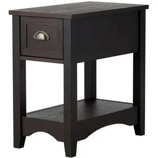 Costway Beistelltisch Braun Walnuss 56 x 33 x 58,5 cm
