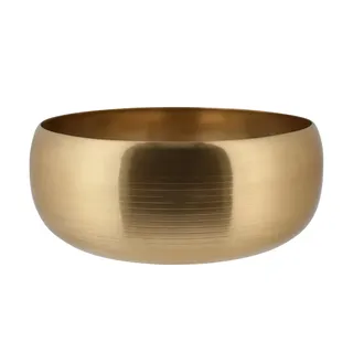 Deko Schale , gold , Aluminium , Maße (cm): H: 13  Ø: 34