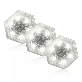 DONGKER Solar Pflasterstein Bodenleuchte Dekoleuchte, 3 Stück Acryl Solar-Ziegelstein-Lichter, Solar LED Ziegellicht mit Lichtempfindlicher Sensor für Garten, Weg, Terrasse, Gehweg-Dekoration