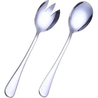 Versilbertes Salatbesteck-set Aus Edelstahl Für Restaurants, Camping, Buffets Und Elegante Hochzeiten