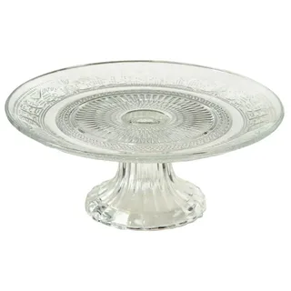 Boltze Tortenplatte Relief D18cm Glas klar - Transparent
