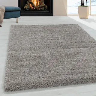 Ayyildiz Fluffy 3500 Hochflorteppich 140 x 200 cm beige