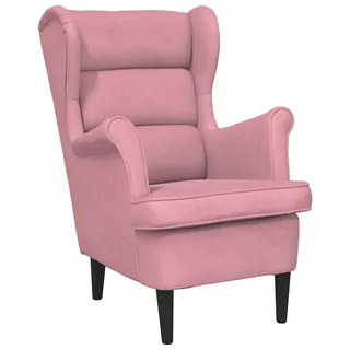 vidaXL Ohrensessel Rosa Samt 64 x 96 x 90 cm Rosa