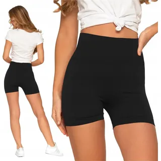Radsport-Leggings Biker Damen Push-Up Hohe Taille Gerippt MORAJ S/M - Schwarz - S/M