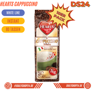 HEARTS Cappuccino - 10 Stück Vorteilspack / Cappuccino White