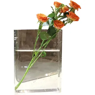 Dekorative Buchvase Für Blumen – Dekoration Für Zuhause, Büro, Schlafzimmer – Künstlerischer Und Kultureller Stil – Transparent Mit Weißer Schrift
