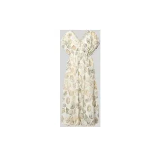 Midikleid mit Seide-Anteil und kurzer Knopfleiste, Offwhite, 44