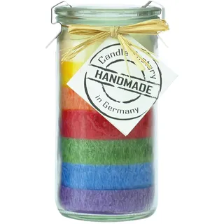 Candle Factory Mini Jumbo Duftkerze aus pflanzlichem Stearin im hitzebeständigen Glas der Marke Weck®, ca. 70h Brennzeit, Duft: duftneutral