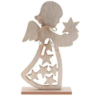 Deko Holz-Engel 29,5 cm x 16 cm, Weihnachtsdeko, Landhausdeko