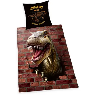 Herding Dino 3D Mehrfarbig 135 x 200 cm + 80 x 80 cm