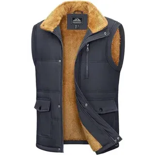 Winterweste Herren Gefüttert Outdoor Fleece Ärmellos Anglerweste