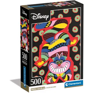 Clementoni Disney The Cheshire Cat Puzzle 500 Teile Erwachsene - Disney Puzzle Erwachsene in 49 x 36 cm - Puzzle Erwachsene anspruchsvoll von Clementoni 35533