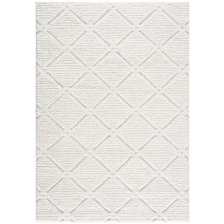 carpet city Hochflor-Teppich, Creme, Textil, Uni, Rechteckig, 160x230 cm, Oeko-Tex® Standard 100, für Fußbodenheizung geeignet, pflegeleicht, strapazierfähig, Teppiche & Böden, Teppiche, Hochflorteppiche & Shaggys