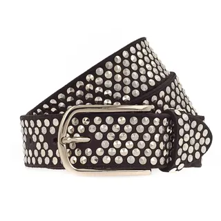 b.belt Gürtel Nietengürtel Zoe Gold W75 Dark Brown