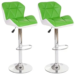 MCW Barhocker A92-2 2er-Set höhenverstellbar drehbar Grün