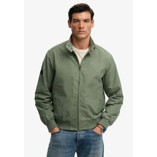 Superdry Parka CLASSIC HARRINGTON JACKET Relaxed Fit, mit hochschließendem Kragen, aus Polyester und Baumwolle grün XXL (54)