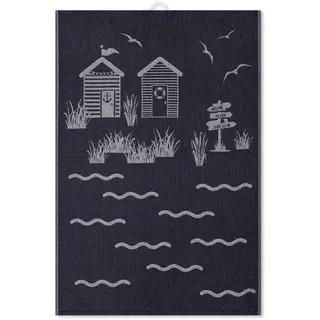 Ross 3er Pack Baumwoll-Geschirrtücher Maritim Geschirrtuch 50x70 cm Wegweiser 3er Pack - blau