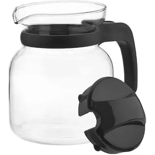 MGE - Kanne aus Glas - Glaskanne/Teekanne mit Deckel - Thermoglas-Teekanne - Melita-Kanne mit Deckel - Mikrowellengeeignet - 650 mL