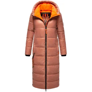 Navahoo Damen warmer Winter Steppmantel mit Kapuze Schmuseengel Terracotta Gr. XXL - XXL