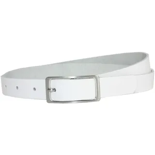 COLOGNEBELT Ledergürtel Hüftgürtel, Damengürtel, Taillengürtel, MADE IN GERMANY - A1-SL 100 % echtes Leder, schmal, kürzbar, verschiedene Farben erhältlich weiß 90
