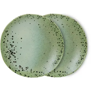 HKliving - 70's Teller Ø 22 cm, fleck (2er-Set)