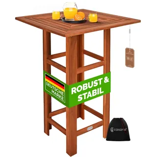 CASARIA Stehtisch 75 x 75 x 110 cm Braun