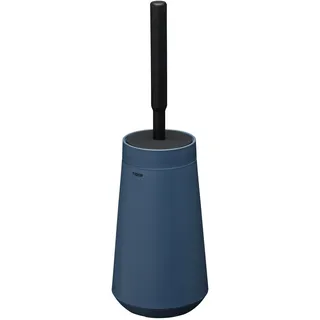 Tiger Tess Toilettenbürstenhalter mit Flexibler Swoop WC-Bürste, WC-Bürstengarnitur freistehend oder zur Wandmontage (Kleben oder Schrauben), Farbe: Blau/Schwarz