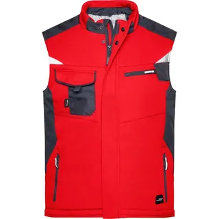James & Nicholson Weste Rot/Schwarz 6XL