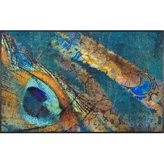 Wash+Dry Exotic Pavo 75 x 120 cm Blau/Türkis/Petrol/Mehrfarbig