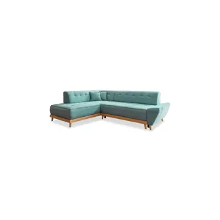 miuform Eckcouch Polyester 2-Sitzer Türkis