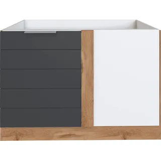 kochstation Eckunterschrank KS-Luhe 120 x 60 x 82 cm Grau