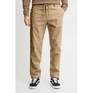 INDICODE IDIves Herren Leinenhose Sommerhose Lange Stoffhose mit Kordel Gürtelschlaufen Leinenmix Eingrifftaschen Regular fit - Weiß - XXL