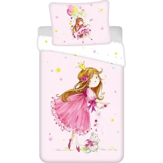 COFI 1453 Prinzessin mehrfarbig Baumwolle Weiß 140 x 200 cm + 70 x 90 cm