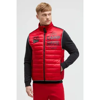 CAMP DAVID Steppweste mit Windfangleiste rot M (50)
