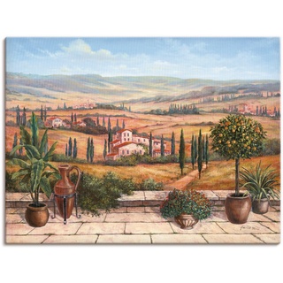 Artland Wandbild Terrasse, Europa (1 St), als Alubild, Outdoorbild, Leinwandbild, Poster in verschied. Größen braun 120 cm x 90 cm