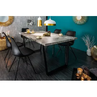 riess-ambiente Esstisch LOFT 160cm grau / schwarz (Einzelartikel, 1-St), Beton-Design · Metall · Kufen-Gestell · bis 6 Personen · Industrial grau 160 cm x 77 cm x 90 cm