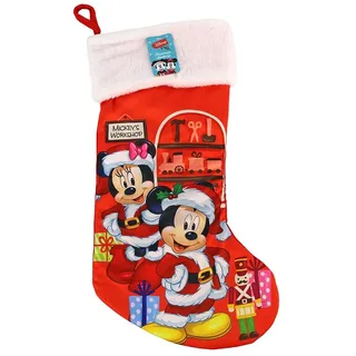 Mickey Maus Nikolaus Strumpf mit Minnie Maus - ca. 45 cm Nikolausstiefel