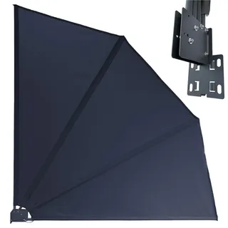 Quick Star Windschutz Sichtschutzfächer 115 x 115 cm Grau Polyester 2 St.