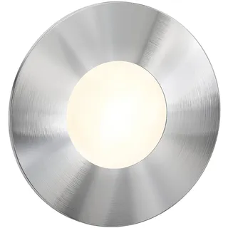 ledscom.de LED Treppenlicht Wandeinbauleuchte 2er Pack rund Edelstahl 85mm Ø