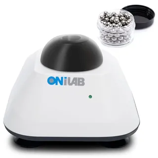 ONiLAB Mini Vortex Mixer mit Touch Funktion, Labor Mischen, Nagellack, Wimpernklebstoffe und Acrylfarben Mischen, Labor Vortex mit stabiler Aluminium Gussbasis, 120pcs 7/32in Mischkugeln, Schwarz...