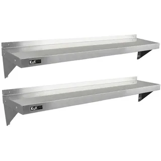 Kukoo Wandregal, Silber, Metall, 150x23x30 cm, Küchen, Küchenmöbel, Küchenregale