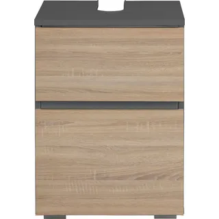 Home Affaire Waschbeckenunterschrank Wisla Siphonausschnitt, Breite 40 cm, Höhe 55 cm grau