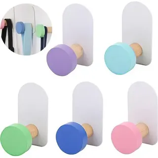 Pair Set Mit 5 Farbenfrohen Wandhaken – Selbstklebende Wandhaken Ohne Bohren – Für Badezimmer, Schlafzimmer, Küche, Wohnzimmer, Kinderzimmer