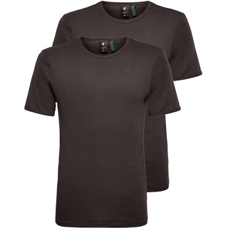 G-STAR RAW Herren Basic T-Shirt 2-Pack, Schwarz (black D07205-124-990), S