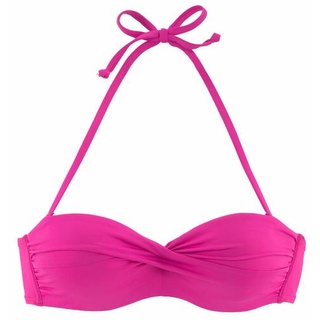 S.Oliver Bandeau-Bikini-Top Damen pink Gr.38 Cup D