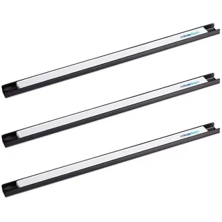 relaxdays Wand-Magnet Messer-Leiste 6 x Magnetleiste Werkzeug schwarz