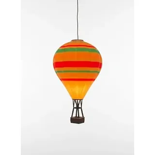 Mini-Lampenschirm Heißluftballon – 3D-gedruckt aus PLA, passend für E10-Fassung und Stern A1, Bunt gestreift