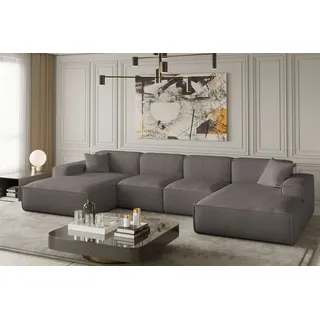 Wohnlandschaft U-Form CELES XS in Stoff Scala Taupe - Beige