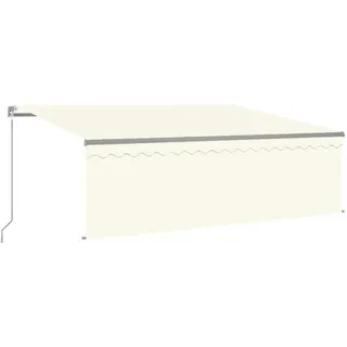 vidaXL LED Gelenkarmmarkise mit Volant 400 x 300 cm creme